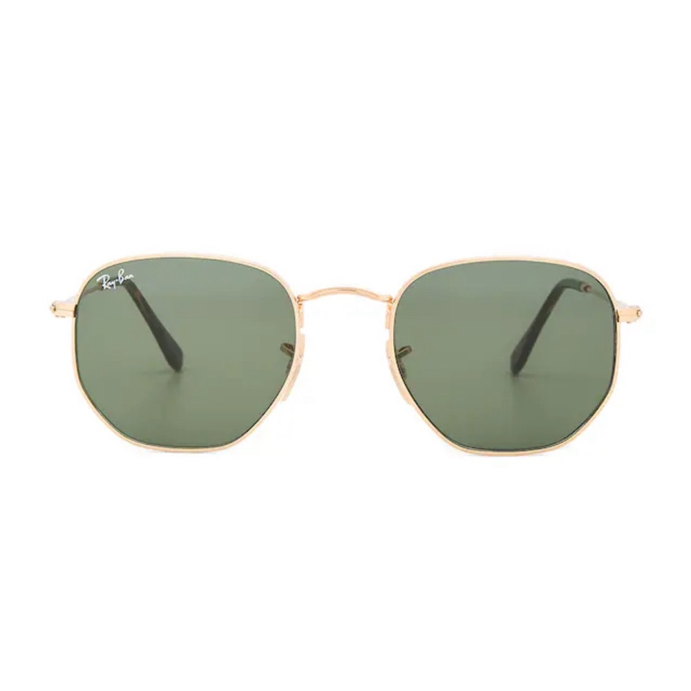 Ray-Ban Hexagonal Flat in Gold & Green Classic